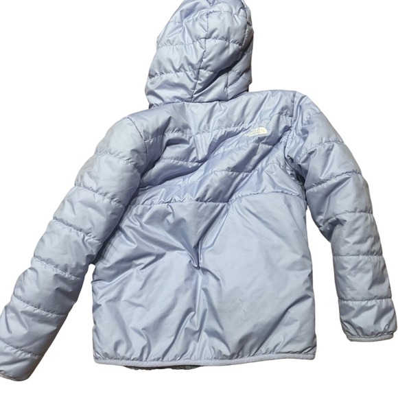 The North Face Reversible Puffer Jacket Girls 6 Cozy Lavender Winter Essential - Picture 2 of 6